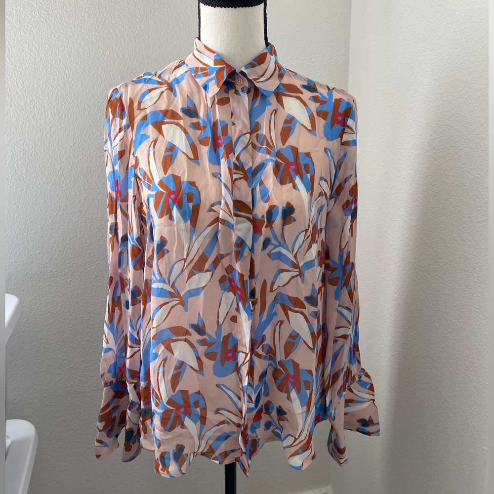 Massimo Dutti Patterned Button Up Blouse - image 1
